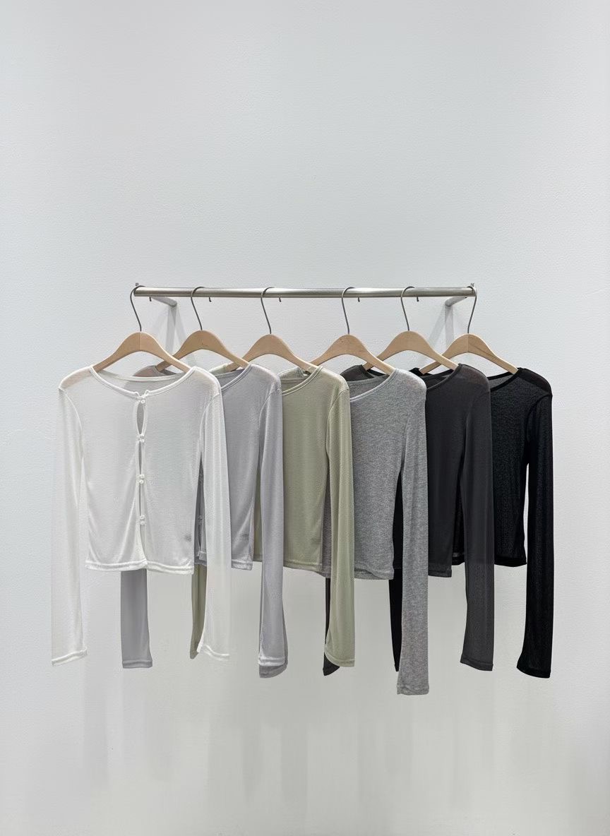 A.ME韓國東大門代購女裝新品26春夏26夏季職業人氣長袖T恤A.ME長袖T恤圖色6左六色