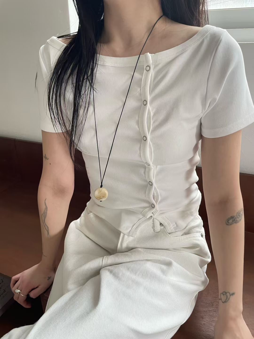 A.ME韓國代購女裝新款職業26春夏時尚人氣休閑T恤不含配飾A.MET恤