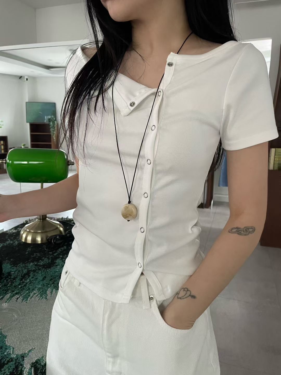 A.ME韓國代購女裝新款職業26春夏時尚人氣休閑T恤不含配飾A.MET恤圖色1