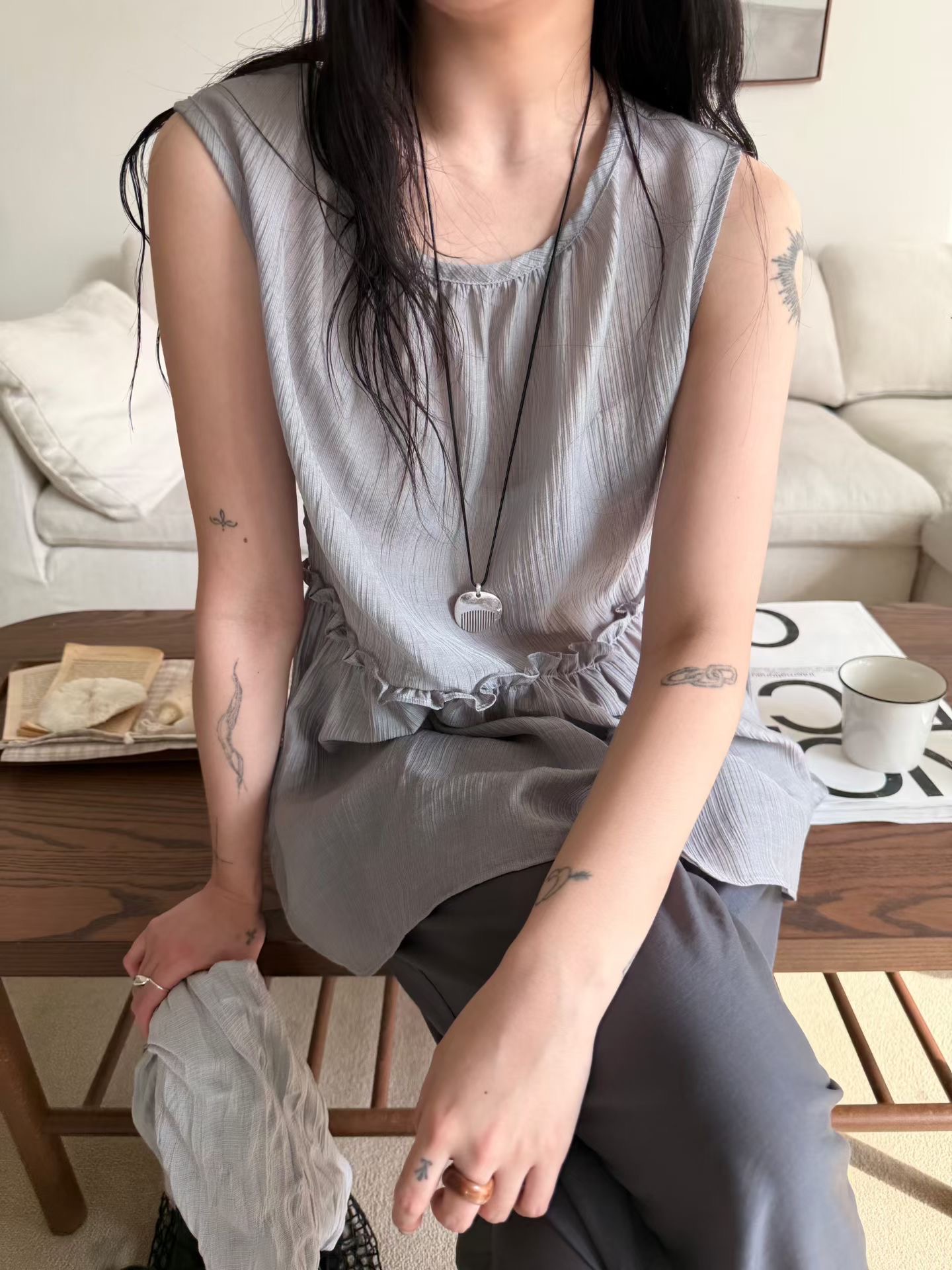 A.ME韓國直郵實拍女士新品人氣休閑推薦職業時尚26夏季連衣裙A.ME連衣裙圖色3