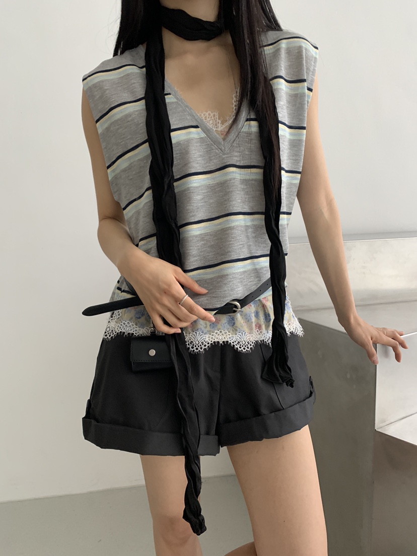 MURMUR韓國東大門直郵女士新品人氣休閑26夏季吊帶背心V領MURMUR吊帶/背心