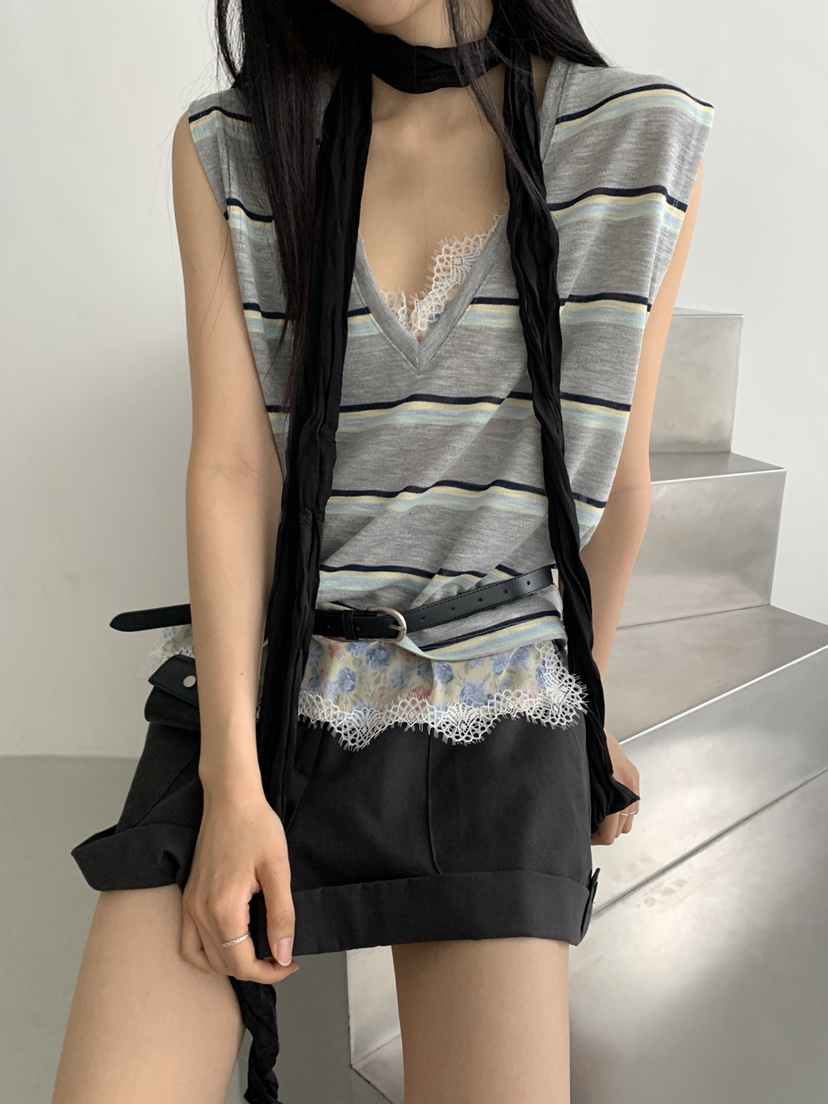 MURMUR韓國東大門直郵女士新品人氣休閑26夏季吊帶背心V領MURMUR吊帶/背心