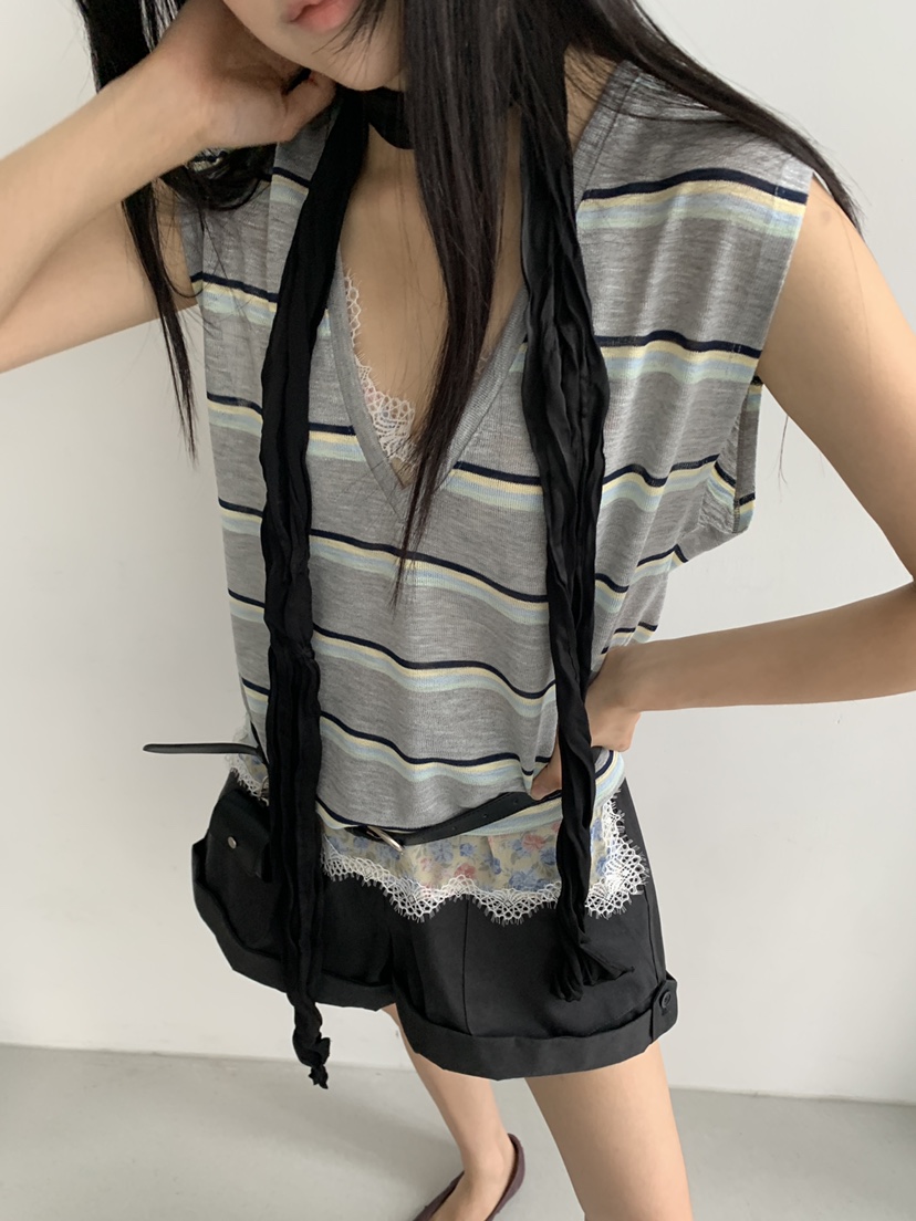 MURMUR韓國東大門直郵女士新品人氣休閑26夏季吊帶背心V領MURMUR吊帶/背心