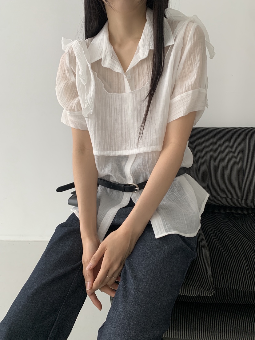 MURMUR韓國代購女裝新品人氣職業熱賣26春夏推薦襯衫蕾絲衫MURMUR襯衫/蕾絲衫
