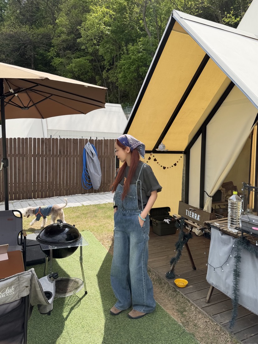 SUNDER MARKET韓國東大門代購女裝新品時尚休閑26春夏背帶褲SUNDER MARKET背帶褲