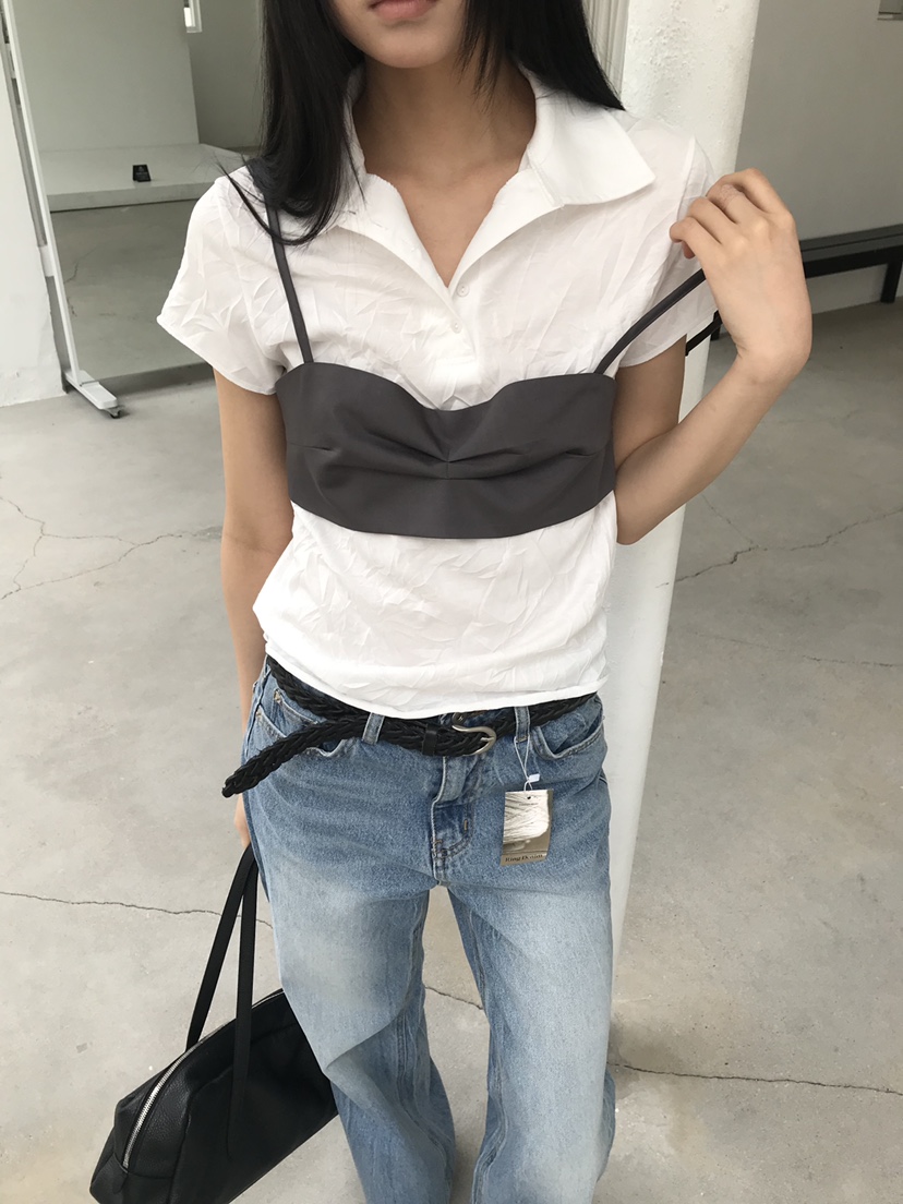 CEDARWOOD韓國東大門直郵女士新款推薦休閑職業26夏季T恤CEDAR WOODT恤