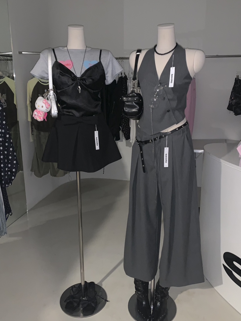SEOLO韓國直郵實拍女士新品休閑26夏季職業時尚休閑褲條紋Seolo seoul休閑褲