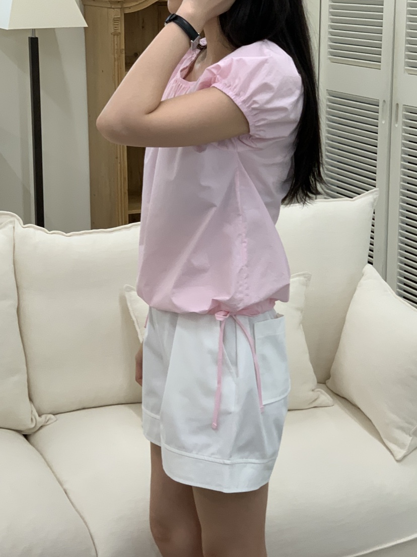NOUVEAU韓國直郵實拍女裝新款職業熱賣襯衫蕾絲衫棉質露肩NOUVEAU襯衫/蕾絲衫