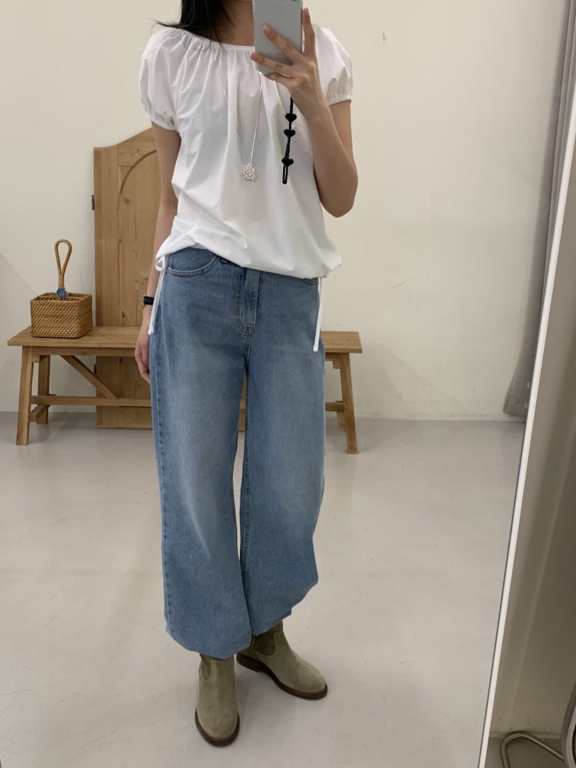NOUVEAU韓國直郵實拍女裝新款職業熱賣襯衫蕾絲衫棉質露肩NOUVEAU襯衫/蕾絲衫