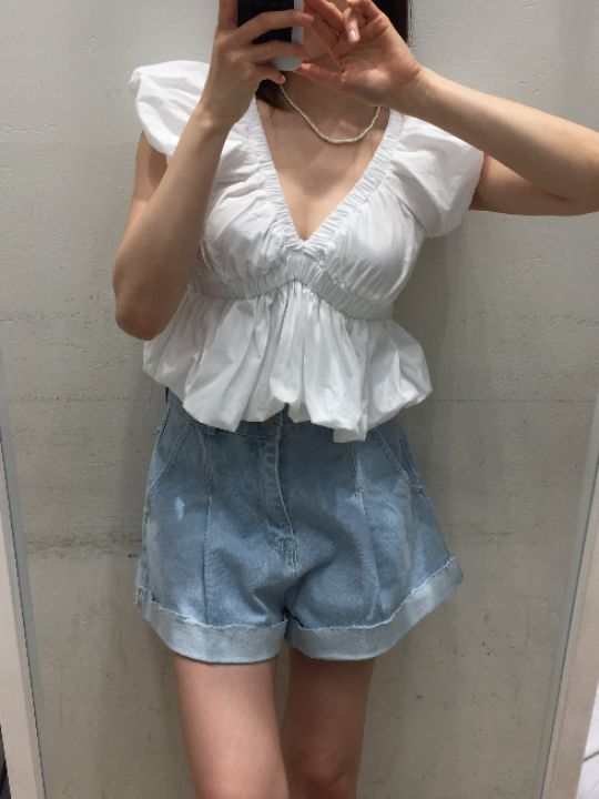 mars韓國直郵實拍女裝新款人氣26春夏熱賣休閑襯衫蕾絲衫mars襯衫/蕾絲衫