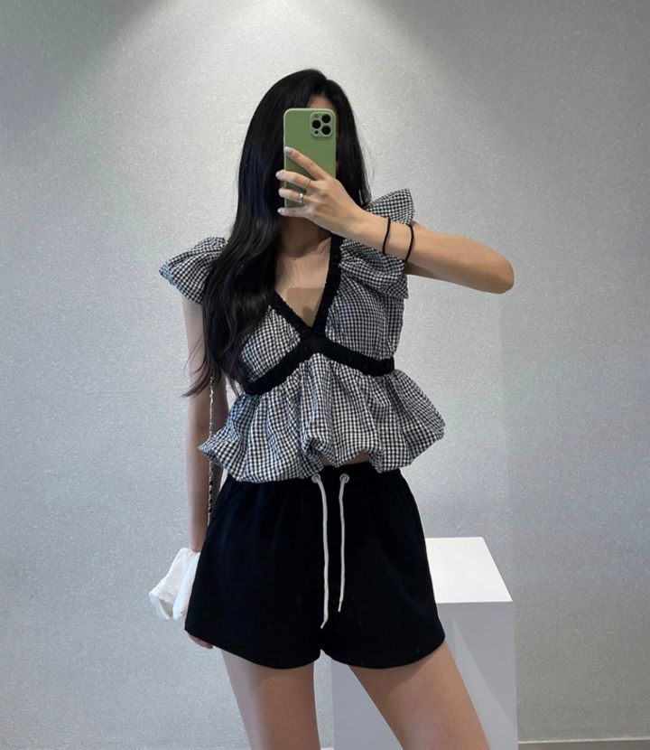 mars韓國直郵實拍女裝新款人氣26春夏熱賣休閑襯衫蕾絲衫mars襯衫/蕾絲衫