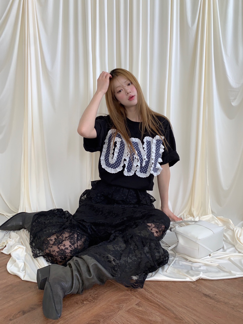 MAISONDEGLORY韓國東大門代購女士新款職業26夏季長裙短款蕾絲MAISON DE GLORY長裙