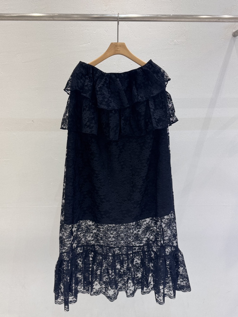 MAISONDEGLORY韓國東大門代購女士新款職業26夏季長裙短款蕾絲MAISON DE GLORY長裙圖色1