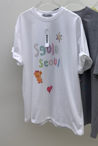 SEOLO韓國東大門代購女士新款人氣時尚休閑26春夏推薦T恤Seolo seoulT恤圖色3