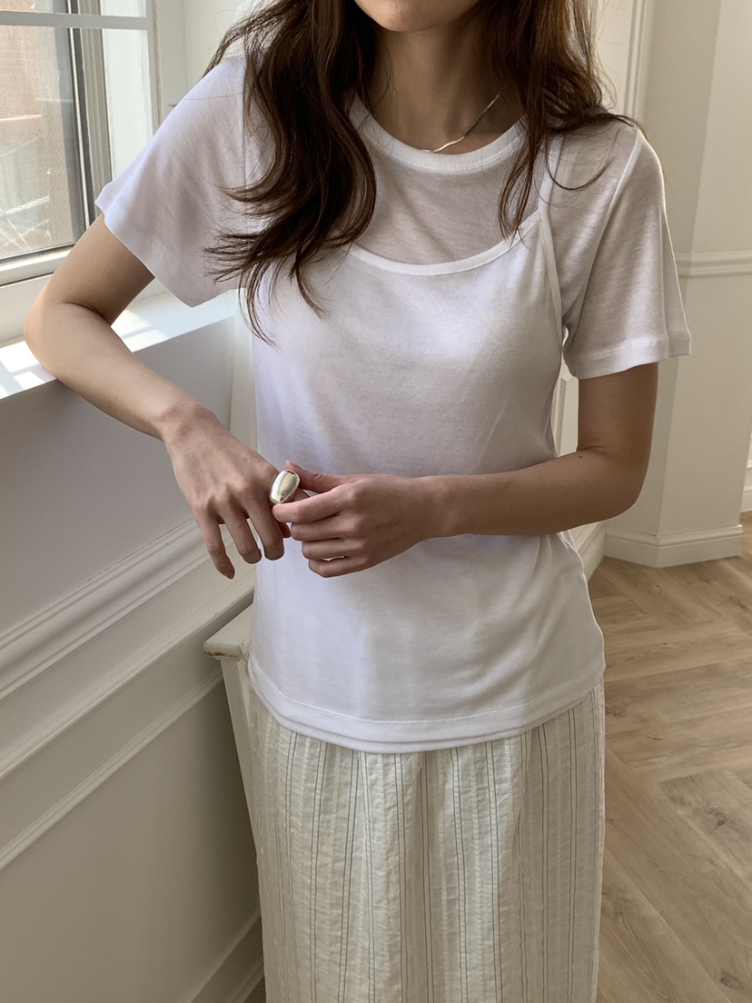 ATHEA韓國直郵女士新品人氣26春夏推薦時尚熱賣T恤假兩件ATHEAT恤