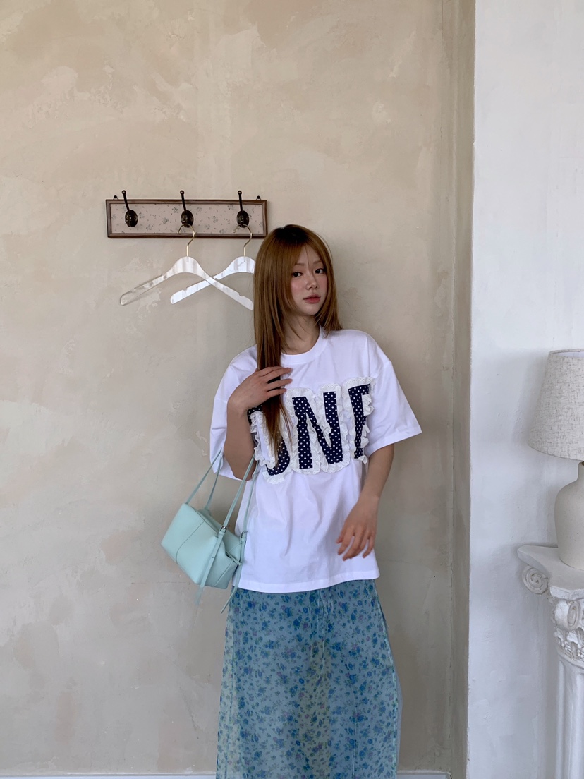 MAISONDEGLORY韓國東大門代購女士新款26春夏時尚T恤圓點MAISON DE GLORYT恤圖色2