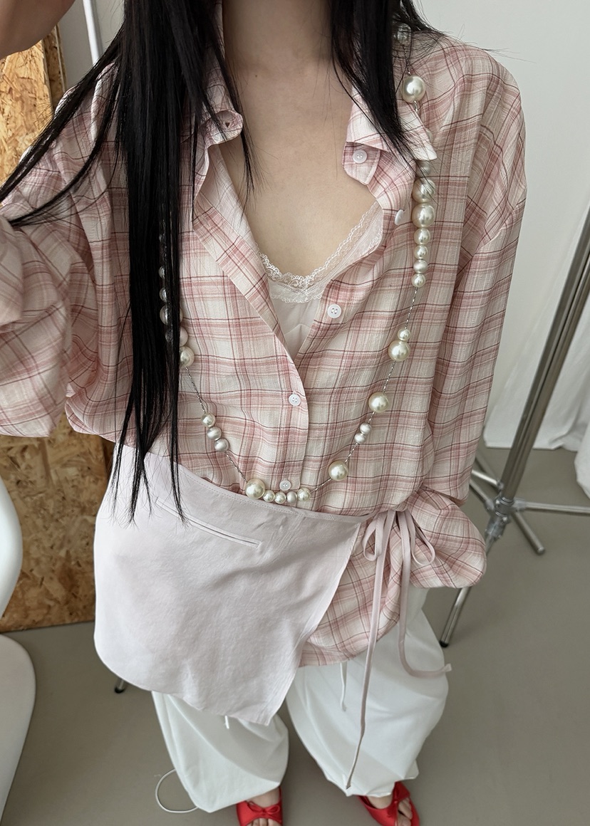 AMOOD東大門實拍韓國女士新品推薦人氣熱賣休閑襯衫蕾絲衫AMOOD襯衫/蕾絲衫