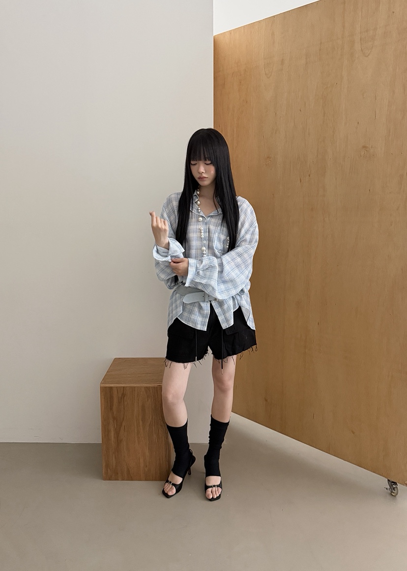 AMOOD東大門實拍韓國女士新品推薦人氣熱賣休閑襯衫蕾絲衫AMOOD襯衫/蕾絲衫