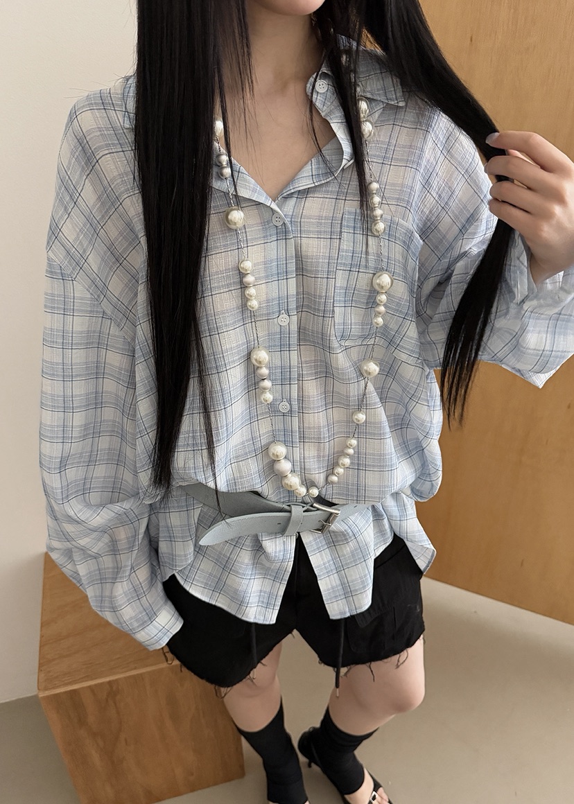 AMOOD東大門實拍韓國女士新品推薦人氣熱賣休閑襯衫蕾絲衫AMOOD襯衫/蕾絲衫