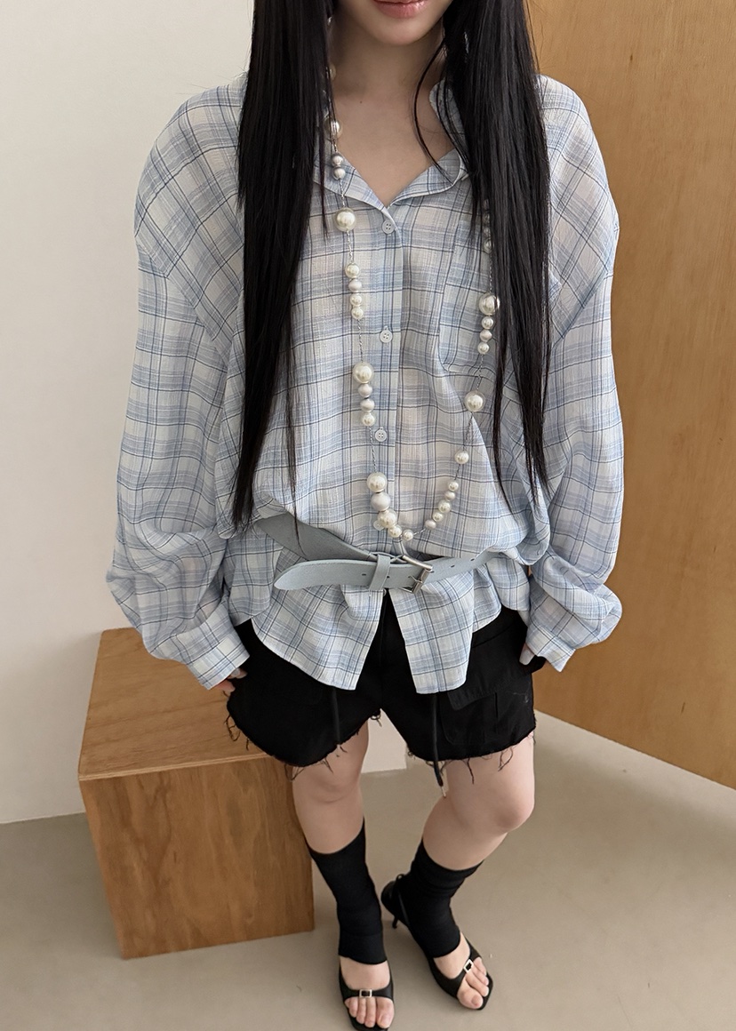 AMOOD東大門實拍韓國女士新品推薦人氣熱賣休閑襯衫蕾絲衫AMOOD襯衫/蕾絲衫