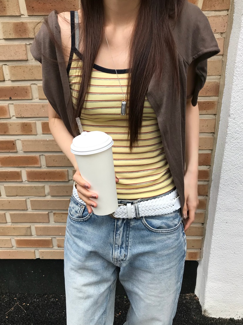 ESCHER韓國代購女裝新款26夏季休閑職業熱賣推薦吊帶背心ESCHER吊帶/背心