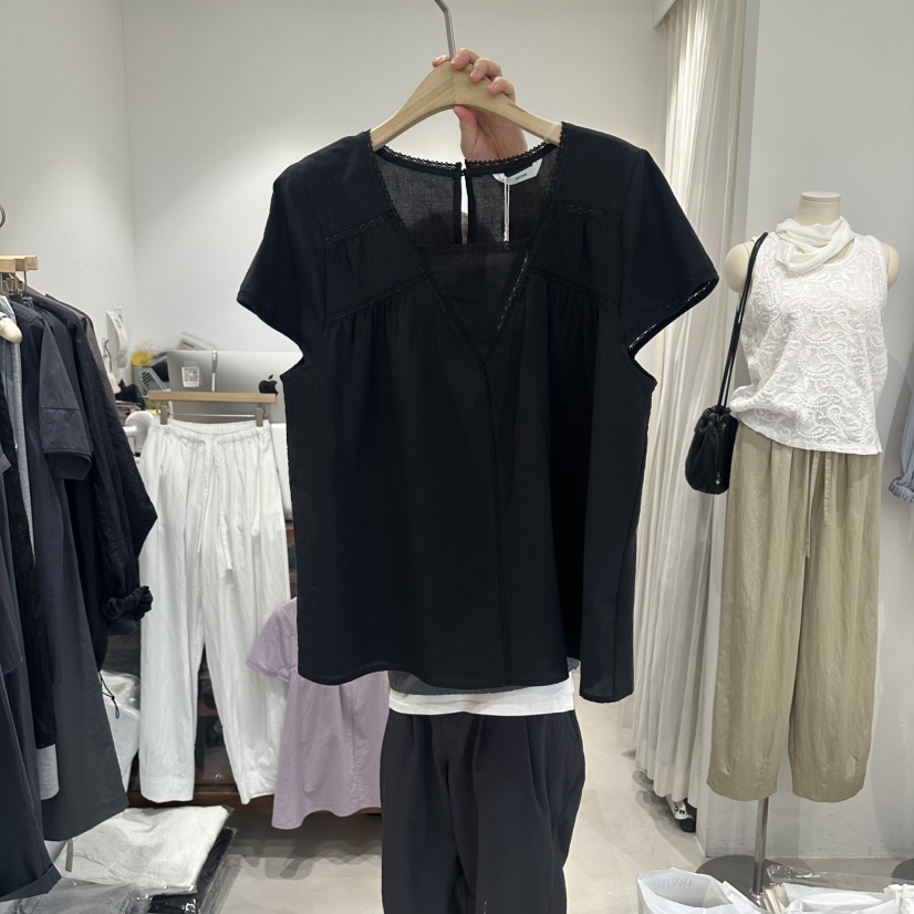 IRVINE東大門實拍韓國女裝新品休閑熱賣職業時尚襯衫蕾絲衫IRVINE襯衫/蕾絲衫圖色4