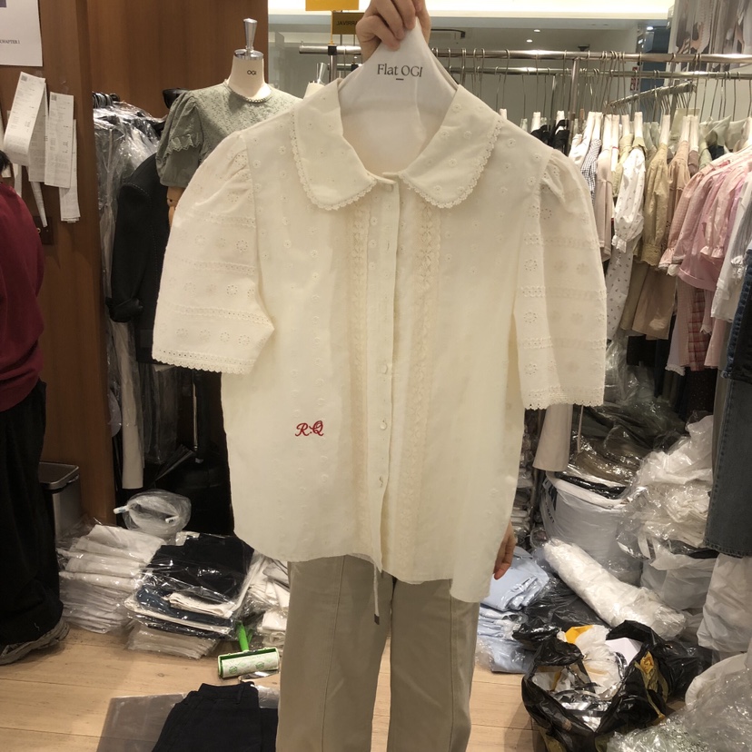 OGI東大門實拍韓國女士新品熱賣休閑26夏季推薦襯衫蕾絲衫FLat OGI襯衫/蕾絲衫圖色2
