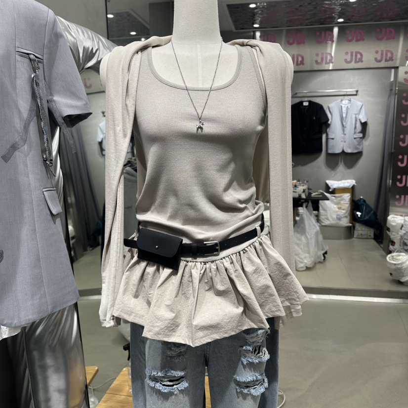 JUDYQUE韓國直郵女士新款熱賣26夏季吊帶背心不含腰包腰帶JUDYQUE吊帶/背心圖色3