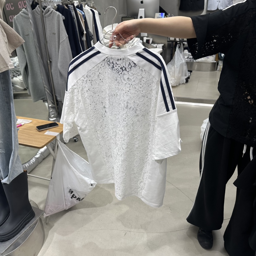 JUDYQUE韓國直郵女士新款熱賣人氣26夏季職業襯衫蕾絲衫蕾絲JUDYQUE襯衫/蕾絲衫