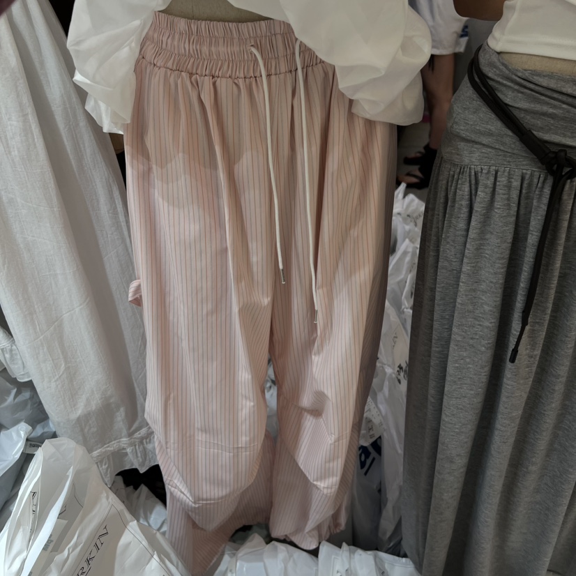 VIRKIN韓國直郵實拍女士新品熱賣26春夏休閑26夏季休閑褲條紋VIRKIN休閑褲圖色4