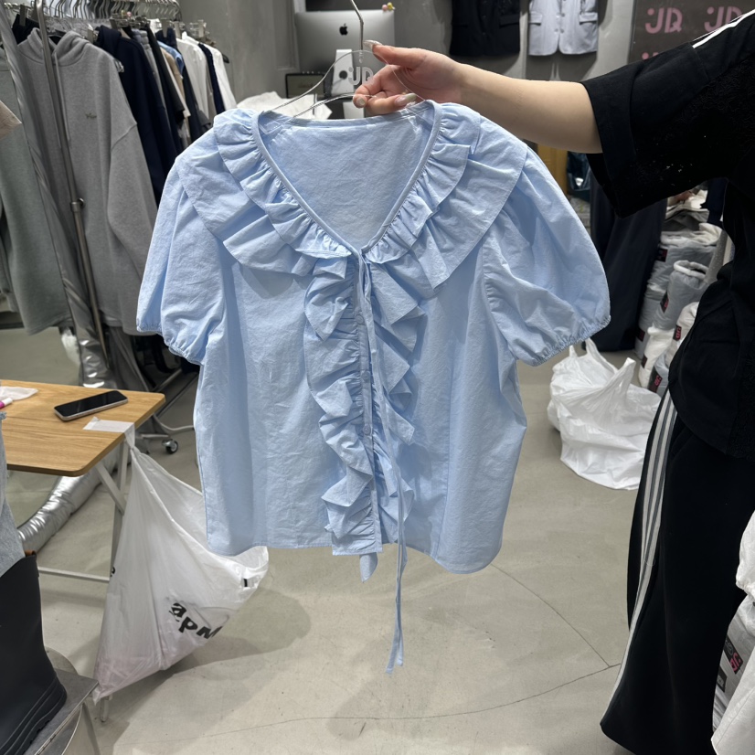 JUDYQUE韓國直郵女士新品人氣26夏季熱賣職業26春夏襯衫蕾絲衫JUDYQUE襯衫/蕾絲衫圖色2