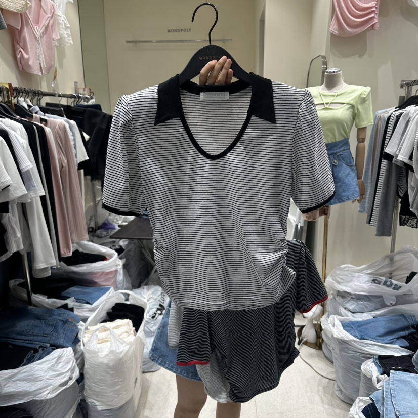 MONOPOLY韓國直郵實拍女裝新款人氣休閑時尚熱賣26春夏T恤MONO_POLYT恤圖色2