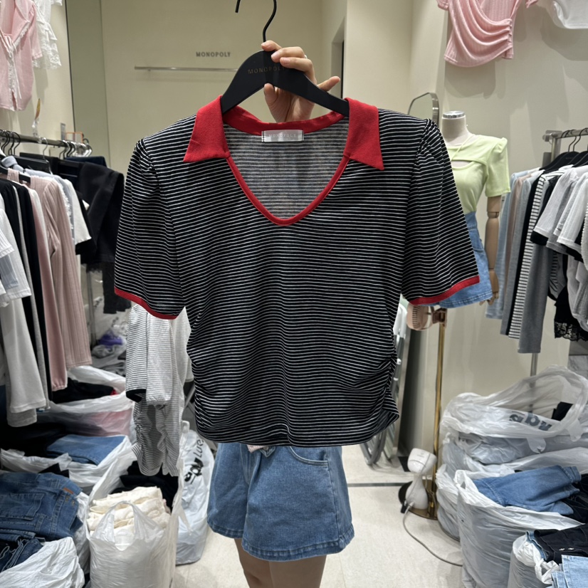 MONOPOLY韓國直郵實拍女裝新款人氣休閑時尚熱賣26春夏T恤MONO_POLYT恤圖色3