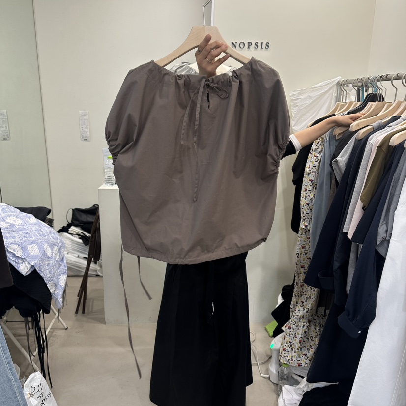 NOPSIS韓國直郵女裝新品熱賣26春夏職業休閑26夏季襯衫蕾絲衫NOPSIS襯衫/蕾絲衫