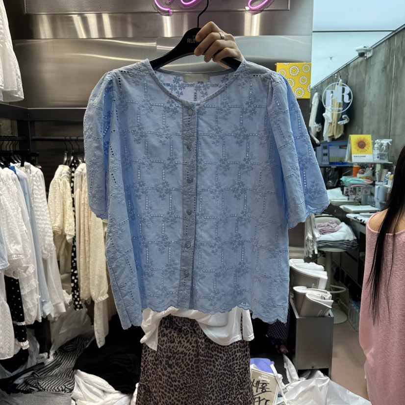 RUNWAY-런웨이韓國直郵女士新款時尚人氣26夏季襯衫蕾絲衫RUNWAY襯衫/蕾絲衫圖色2