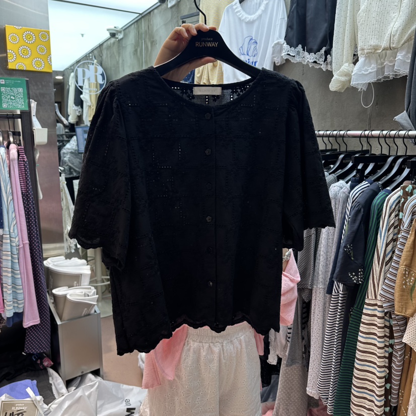RUNWAY-런웨이韓國直郵女士新款時尚人氣26夏季襯衫蕾絲衫RUNWAY襯衫/蕾絲衫圖色3