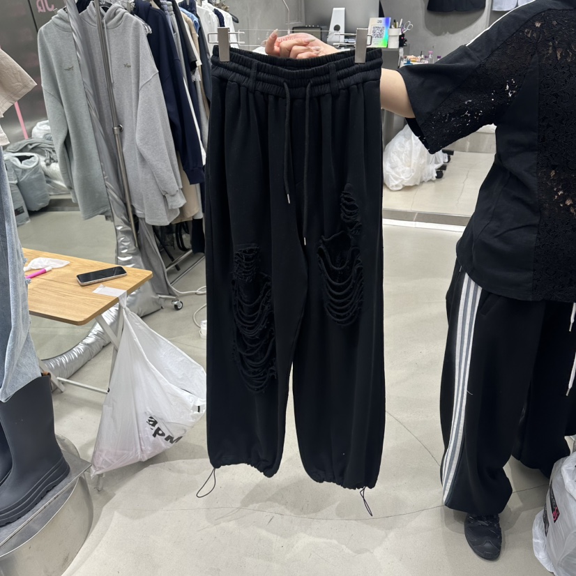 JUDYQUE東大門實拍韓國女士新款休閑職業熱賣推薦休閑褲蕾絲JUDYQUE休閑褲圖色2
