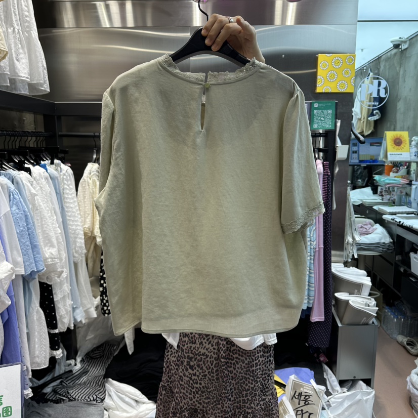 RUNWAY-런웨이韓國直郵女士新品職業推薦26夏季襯衫蕾絲衫RUNWAY襯衫/蕾絲衫