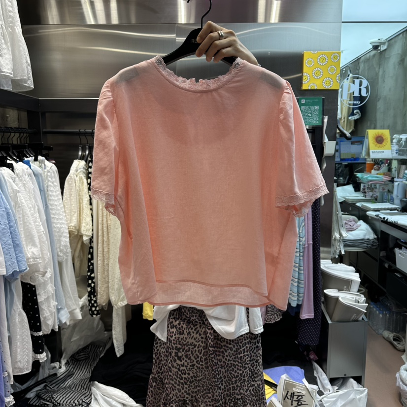 RUNWAY-런웨이韓國直郵女士新品職業推薦26夏季襯衫蕾絲衫RUNWAY襯衫/蕾絲衫圖色2