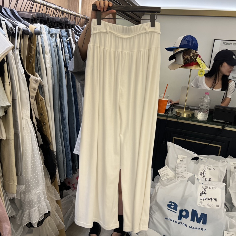VIRKIN韓國代購女裝新品職業推薦休閑26春夏休閑褲含腰繩VIRKIN休閑褲