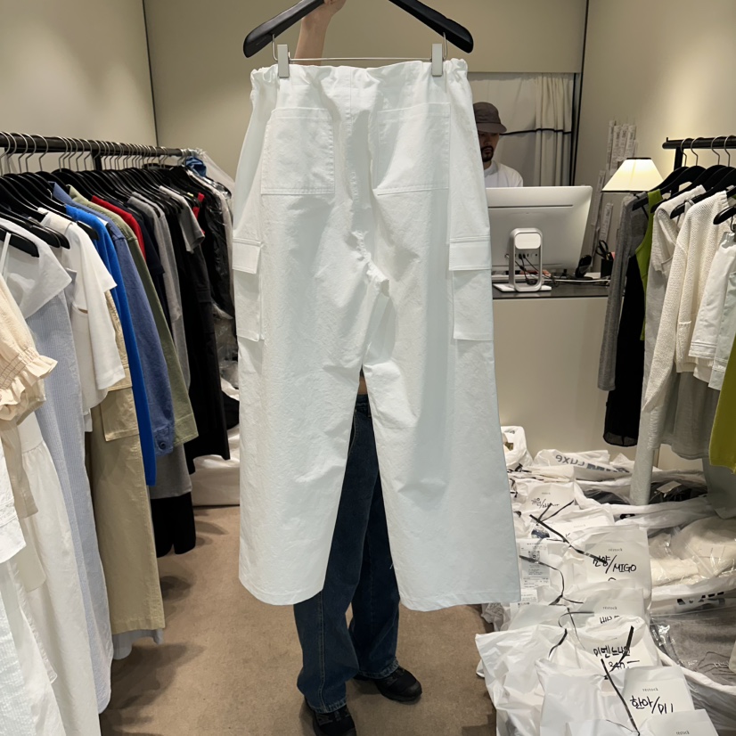 RE STOCK韓國直郵女裝新品職業26夏季休閑推薦休閑褲口袋RE STOCK休閑褲