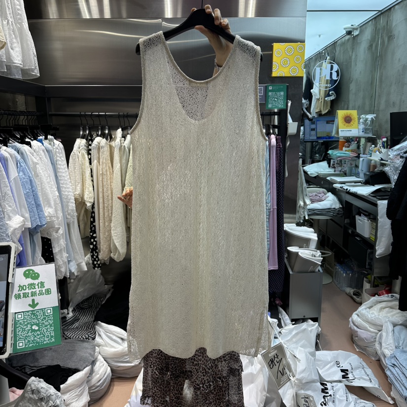 RUNWAY-런웨이韓國直郵實拍女裝新品26春夏休閑連衣裙網狀RUNWAY連衣裙