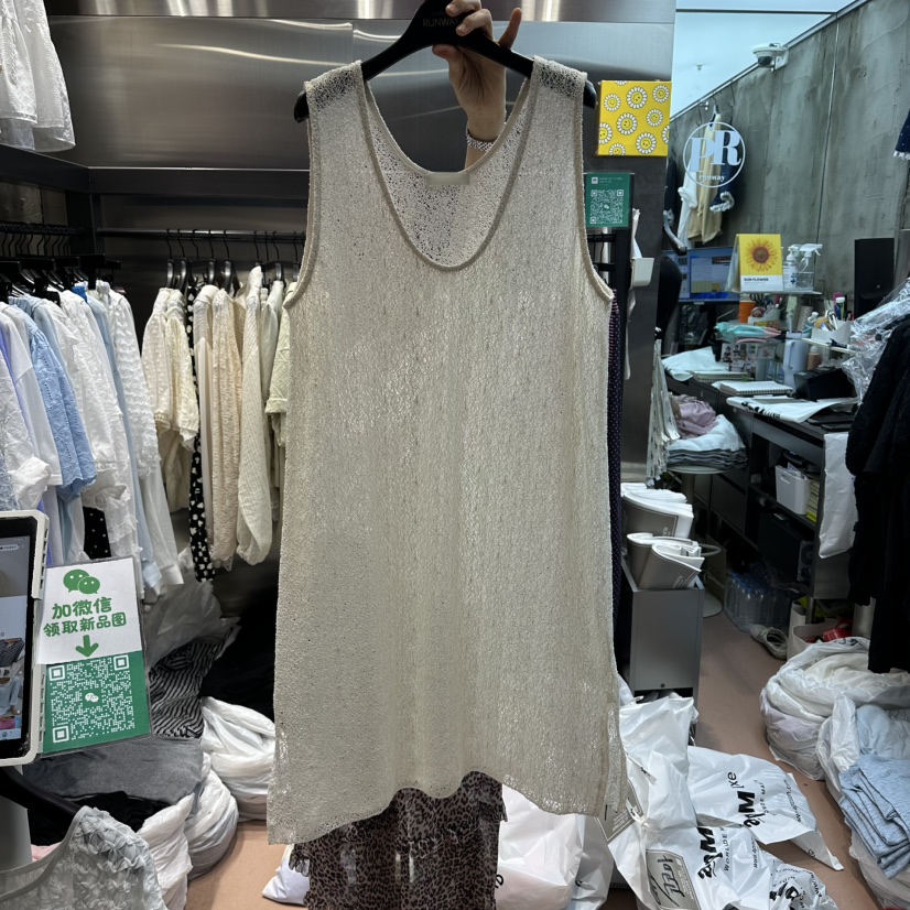 RUNWAY-런웨이韓國直郵實拍女裝新品26春夏休閑連衣裙網狀RUNWAY連衣裙圖色1