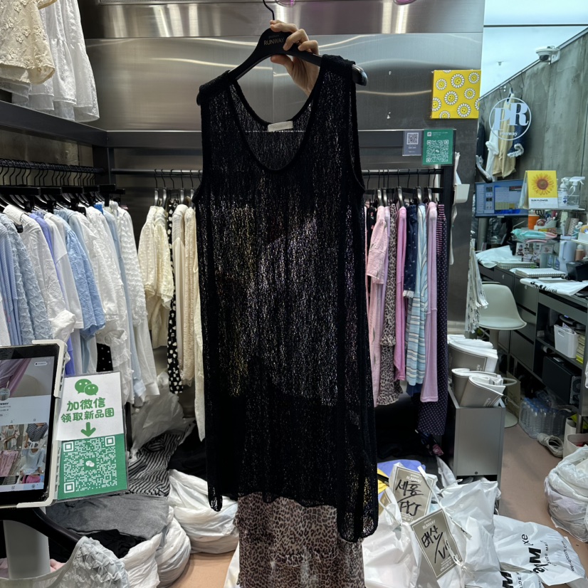 RUNWAY-런웨이韓國直郵實拍女裝新品26春夏休閑連衣裙網狀RUNWAY連衣裙圖色2