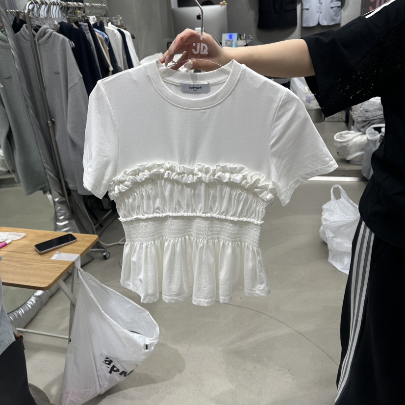 JUDYQUE韓國代購女士新品26春夏時尚人氣推薦休閑熱賣T恤JUDYQUET恤圖色1