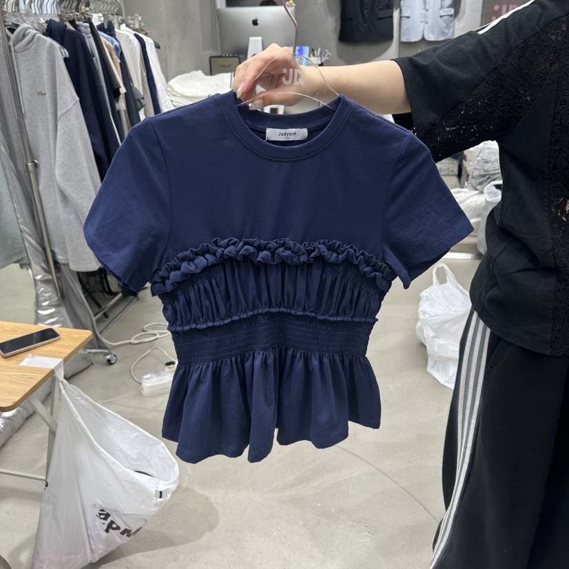 JUDYQUE韓國代購女士新品26春夏時尚人氣推薦休閑熱賣T恤JUDYQUET恤圖色2