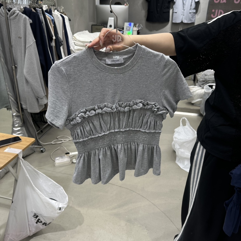 JUDYQUE韓國代購女士新品26春夏時尚人氣推薦休閑熱賣T恤JUDYQUET恤圖色3
