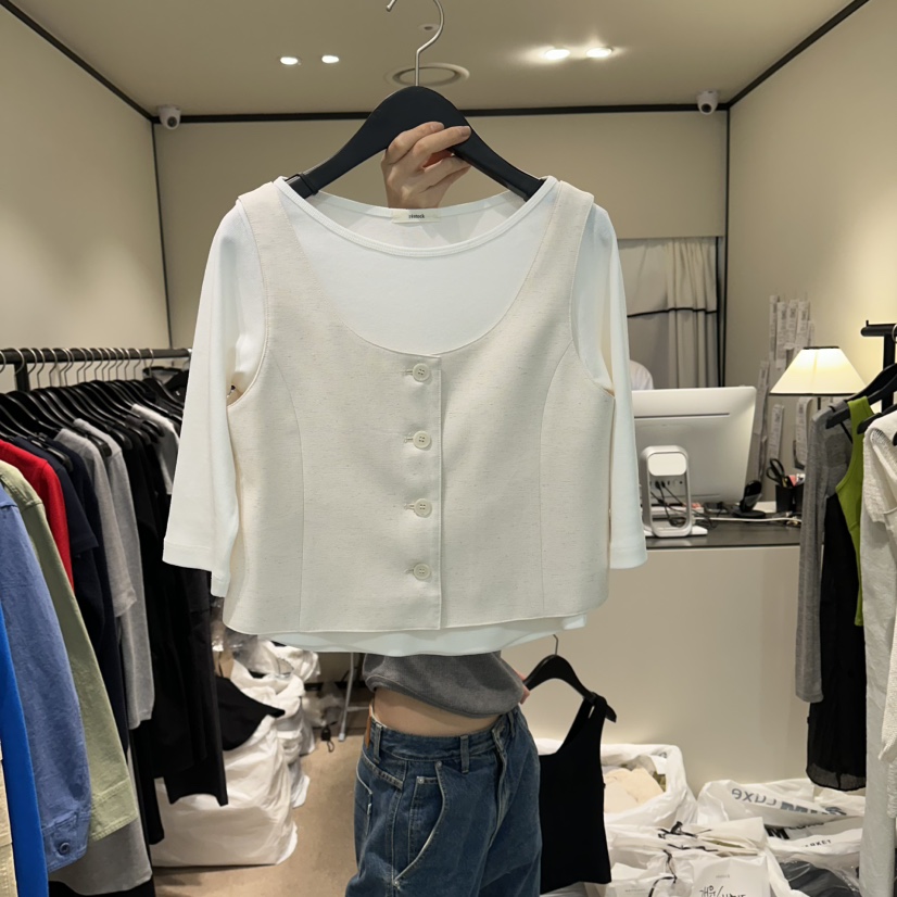 RE STOCK韓國直郵女裝新款休閑推薦時尚吊帶背心不含內搭RE STOCK吊帶/背心圖色2