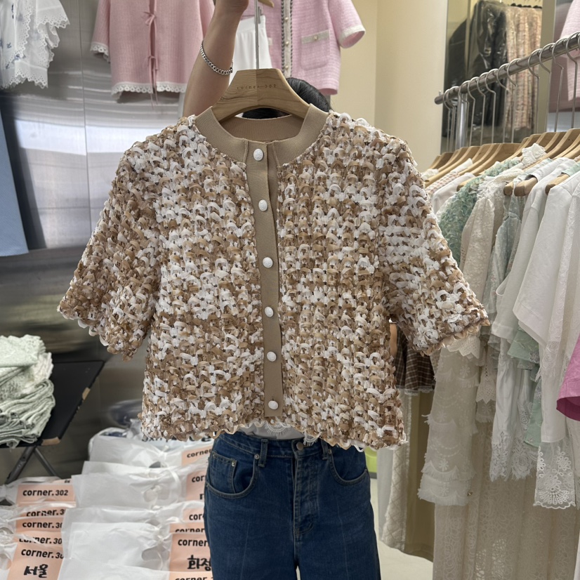 CORNER韓國直郵女裝新品休閑時尚人氣26夏季職業夾克粗花呢CORNER.302夾克圖色3
