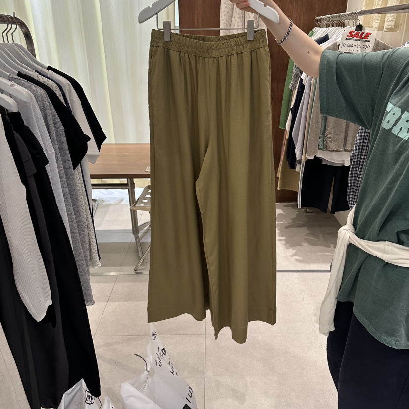 BUCKLE韓國直郵實拍女士新款26春夏時尚推薦休閑褲亞麻布BUCKLE休閑褲圖色2
